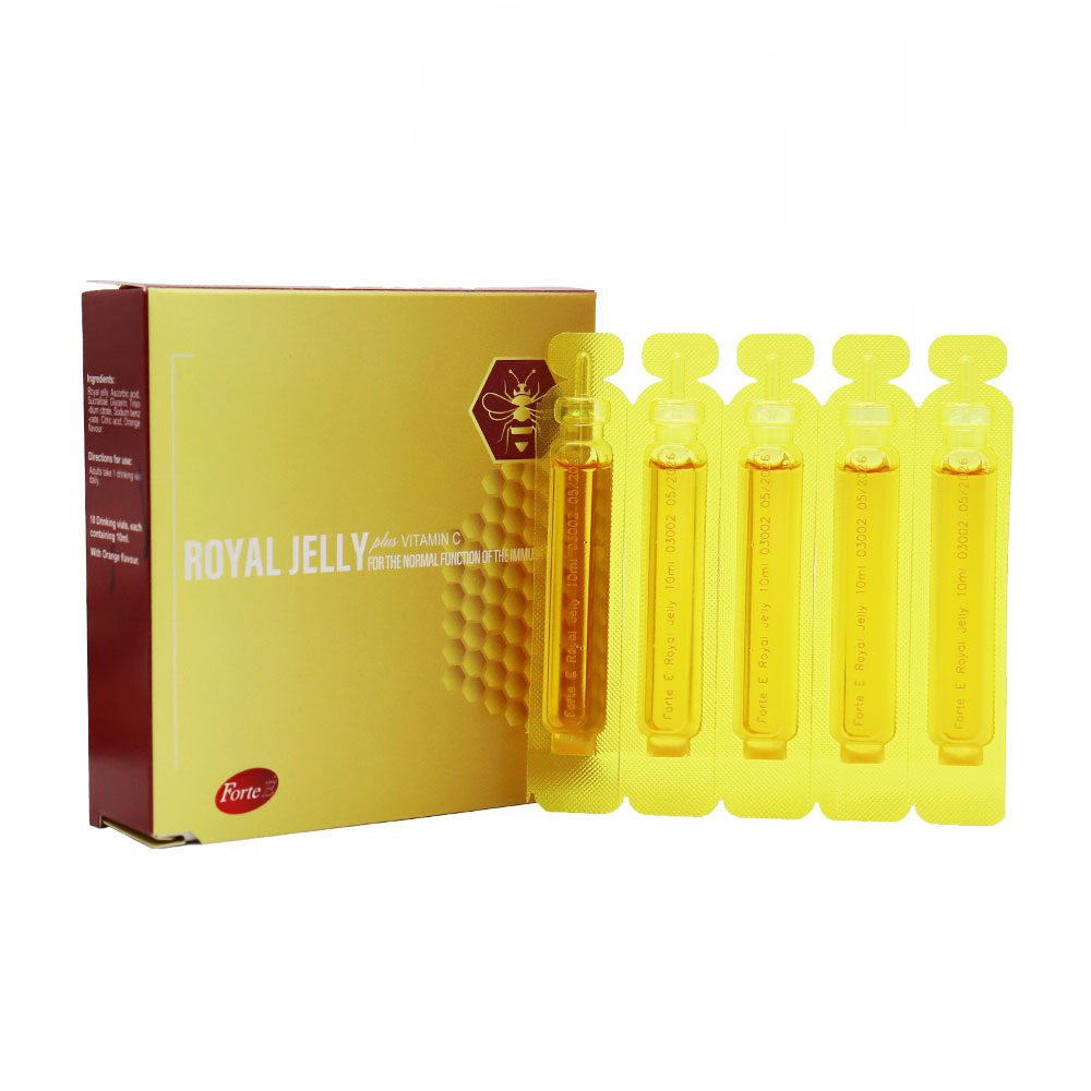 رویال-ژلی-و-ویتامین-سی-فورت-ای-2 محلول خوراکی ژل رویال + ویتامین ث فورت ای - 10 عدد - Image 1