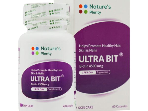 کپسول بیوتین 4500 میکروگرم اولترا بیت نیچرز پلنتی - 60 عدد