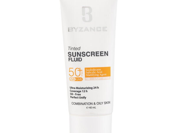 فلوئید ضد آفتاب رنگی SPF50 پوست چرب رنگ بژ روشن 10 بیزانس | 40 میلی لیتری