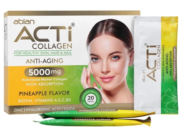 ساشه آکتی کلاژن آناناس 5000 میلیگرم ابیان دارو - 20 عدد