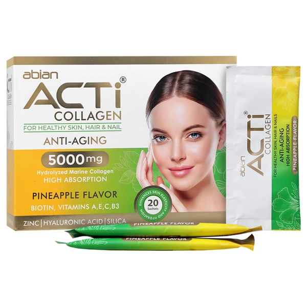 172614330532025122411 ساشه آکتی کلاژن آناناس 5000 میلیگرم ابیان دارو - 20 عدد - Image 1