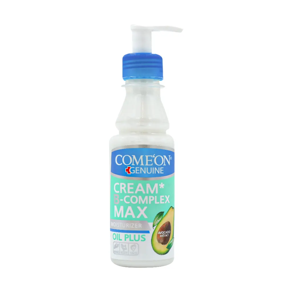 Comeon-B-Complex-Cream-with-Avocado کرم پمپی ب کمپلکس پوست خشک کامان حاوی آووکادو (400 میلی لیتر) - تصویر 1