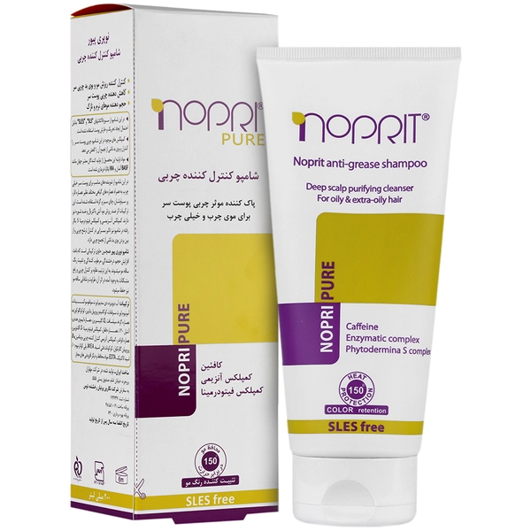 شامپو تنظیم کننده چربی پوست سر نرم کننده موی خشک و آسیب دیده نوپریت - 200 میلی لیتری - تصویر 1