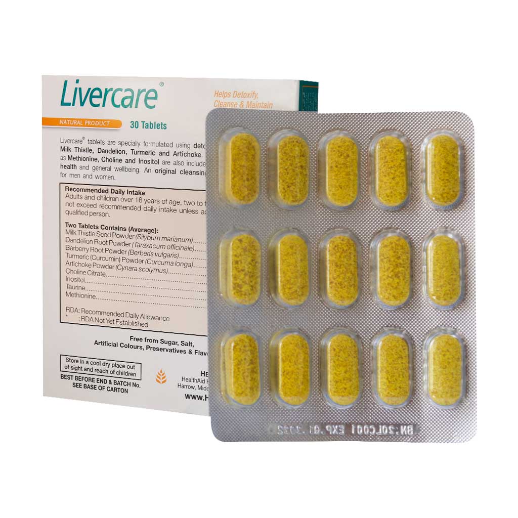 Health-Aid-LivercarE-30 قرص لیورکر هلث اید (60 عدد) - Image 1