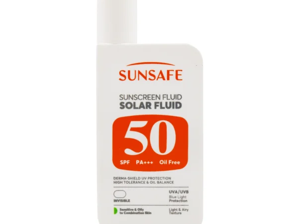 فلوئید ضد آفتاب پوست چرب و حساس SPF50 سان سیف (55 گرم)