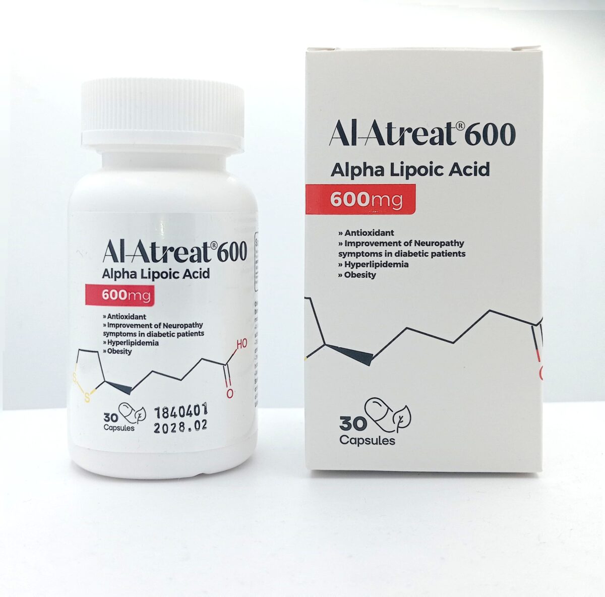 کپسول آلفا لیپوئیک اسید آلاتریت 600میلی گرم 30 عددی (تچرا دارو) - Image 2
