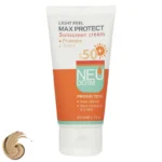 کرم محافظ آفتاب +SPF 50 رنگی روشن نئودرم - 50 میلی لیتری