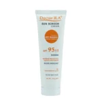 کرم ضد آفتاب 5+SPF 95 بی رنگ با چربی کنترل شده مناسب برای انواع پوست دکتر ژیلا (50 گرم)