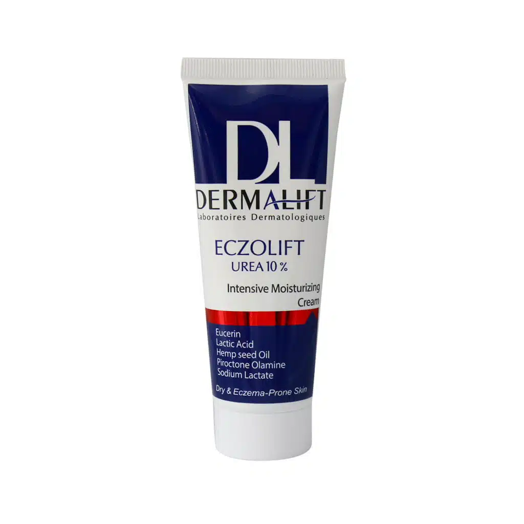 Dermalift-Eczolift-Urea-10-For-Dry-And-Eczema-Prone-Skin-75-ml.jpg کرم مرطوب کننده و نرم کننده حاوی اوسرین و اوره 10 درصد درمالیفت (75 میلی لیتر) - Image 1
