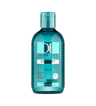 Dermalift-Sebolift-Hypoallergenic-Micellar-Cleansing-Water-For-Oily-And-Acne-Prone-Skin-250ml-Khanoumi-20231211163649126 محلول پاک کننده صورت درمالیفت مناسب پوست های چرب و جوشدار (250 میلی لیتر) - Image 1