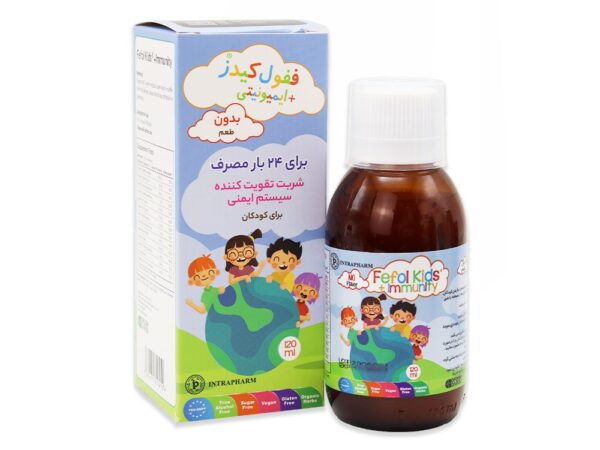 شربت ففول کیدز پلاس ایمیونیتی بدون طعم اینترافارم (120 میلی لیتری)