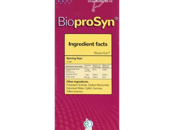 قطره لیپوزومال آیرون + ب12 + فولیک اسید بایوپروسین (30 میلی لیتر)