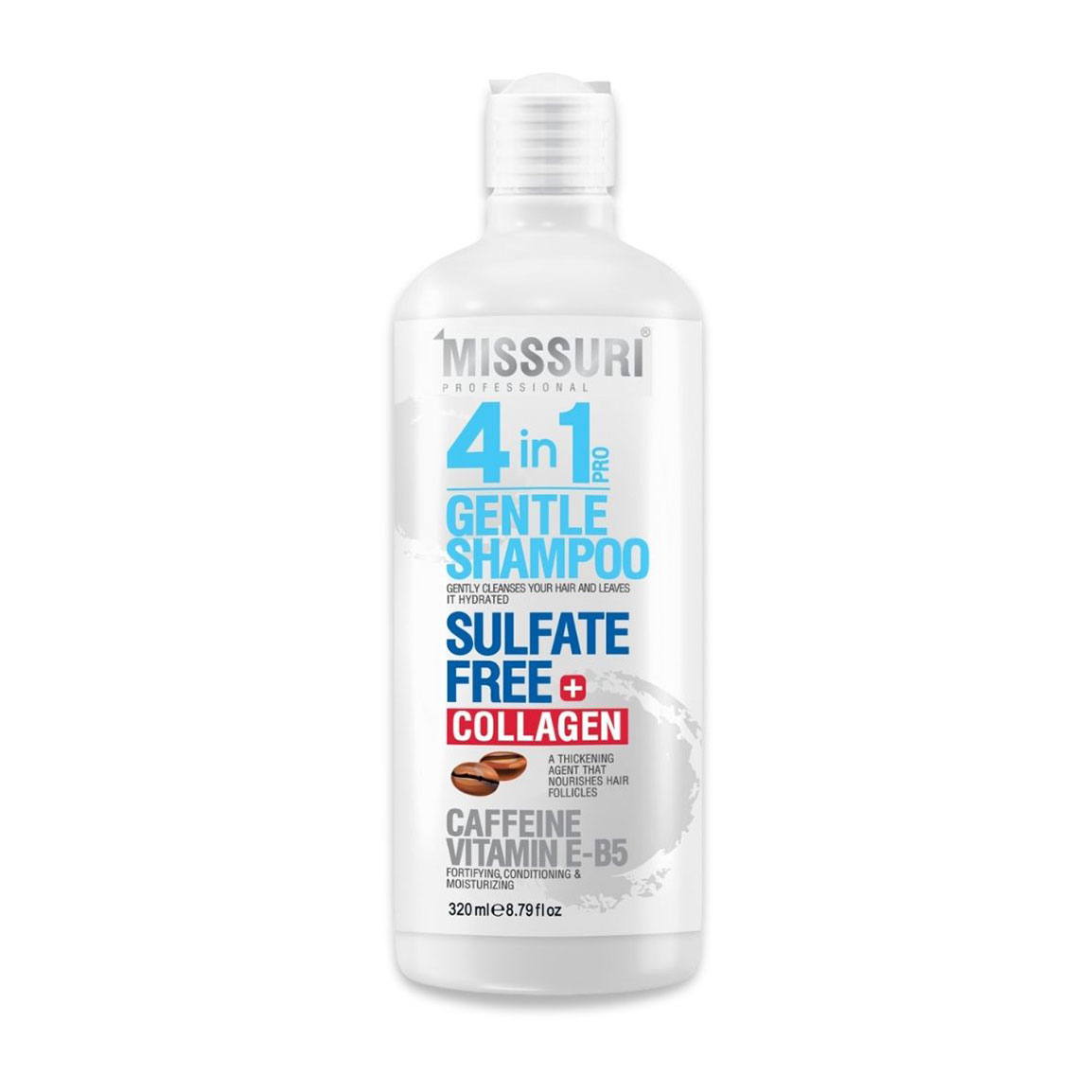 شامپو فاقد سولفات و تقویت کننده مو 4 در 1 میسوری | 320 میلی لیتری - تصویر 1