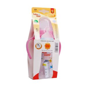 شیشه شیر دسته دار آنتی کولیک کد 407 بیبی لند (300 میلی لیتر)