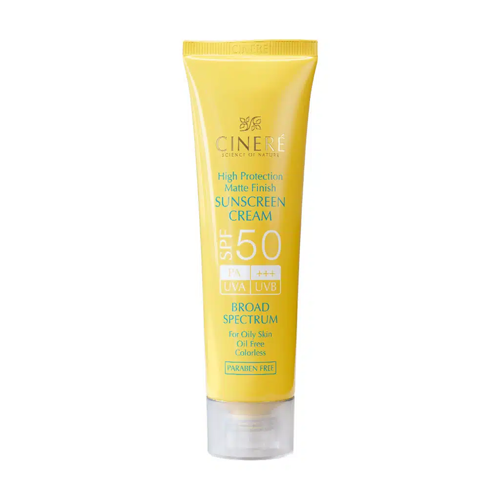 Cinere-Sunscreen-SPF۵۰-Cream-۵۰-ml.jpg کرم ضد آفتاب مناسب پوست حساس بدون رنگ سینره (50میلی لیتر) - تصویر 1