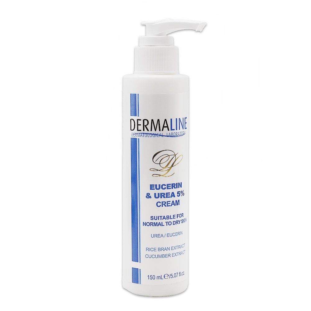 Dermaline-Moisturizing-Cream-Eucerin-Urea-5-4 کرم مرطوب کننده حاوی اوسرین و اوره 5% درمالاین | 150 میلی لیتری - تصویر 1