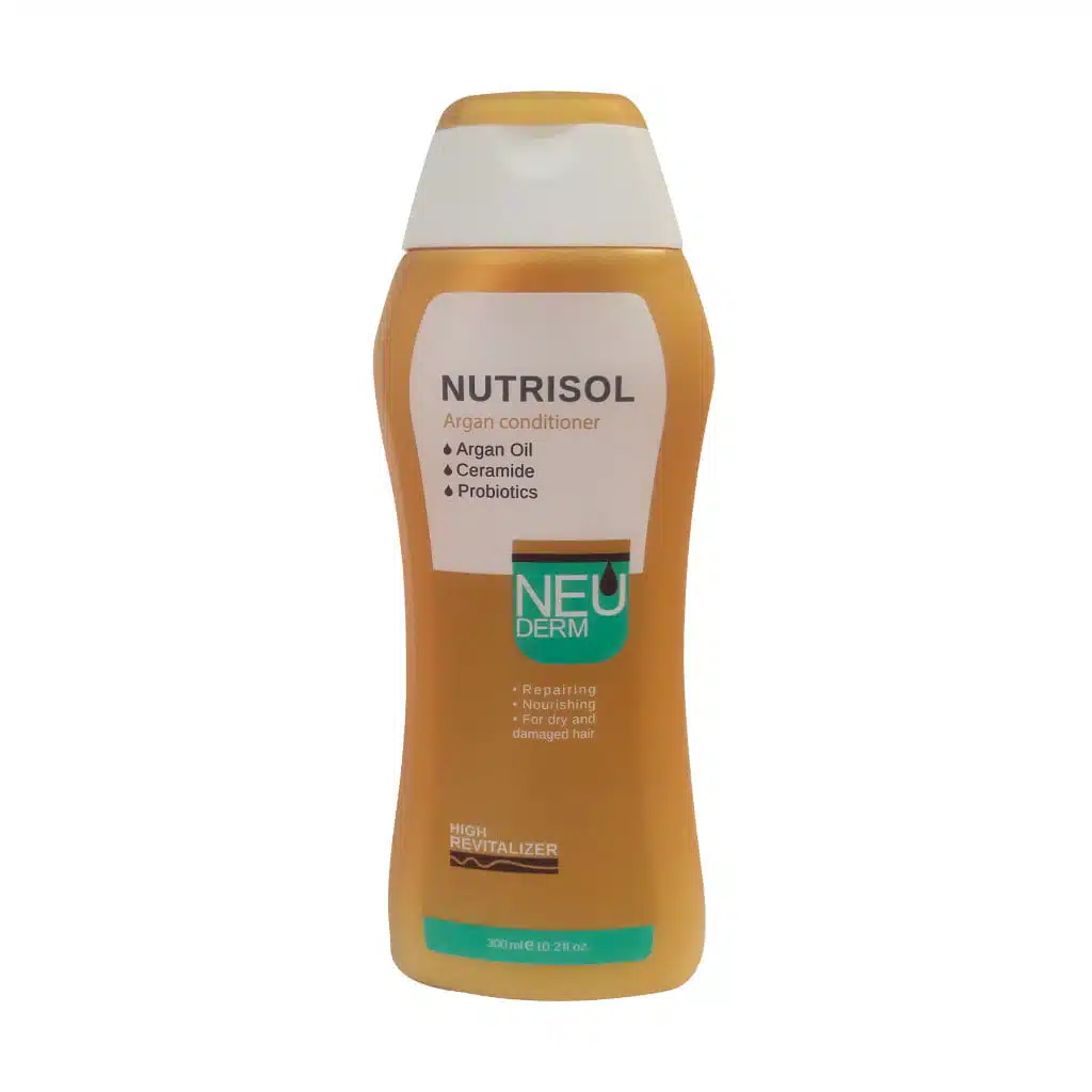 Neuderm-Nutrisol-Argan-Conditioner-300-Ml.jpg نرم کننده مو آرگان نوتریسل نئودرم (300 میلی لیتر) - Image 1