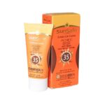 کرم ضد آفتاب فاقد چربی SPF 35 مناسب برای پوست های چرب و آکنه ای کرم پودری بژ متوسط- 50میل سان سیف