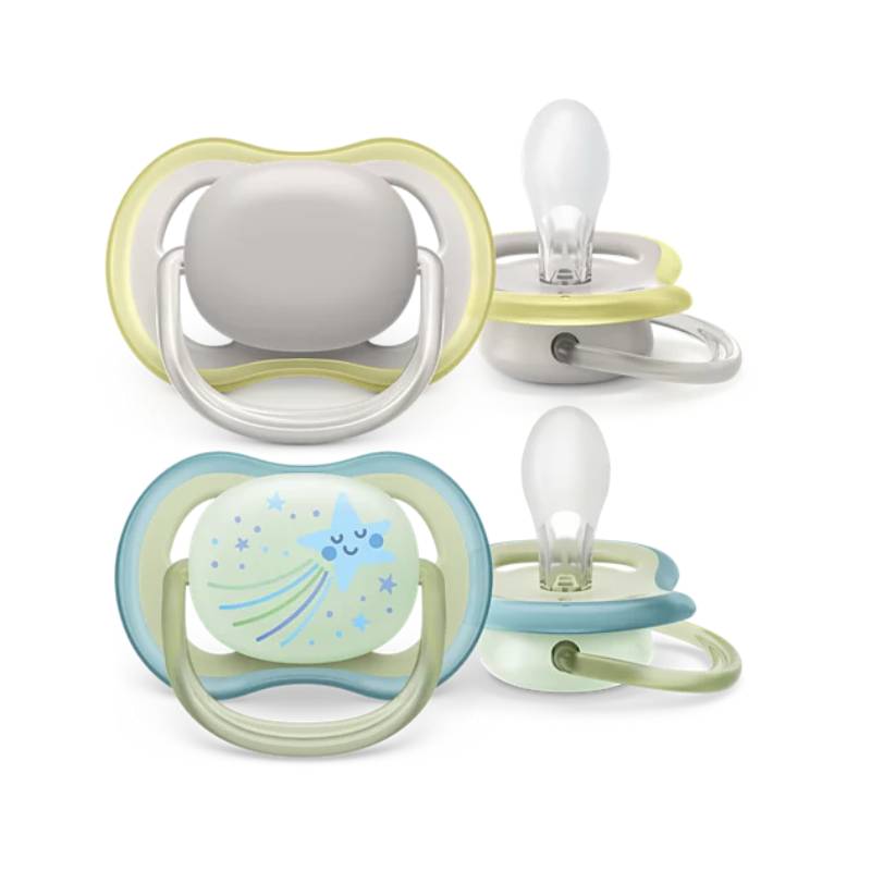 avent-pacifier-0-6-months-ultraair-scf-085-69-1 پستانک ارتودنسی روز و شب 0 تا 6 ماه برث می (2 عددی) - تصویر 1