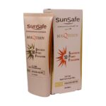 ضد آفتاب کرم پودری و پرایمری SPF50 بژ طلایی NC20 سان سیف (40 میلی لیتر)
