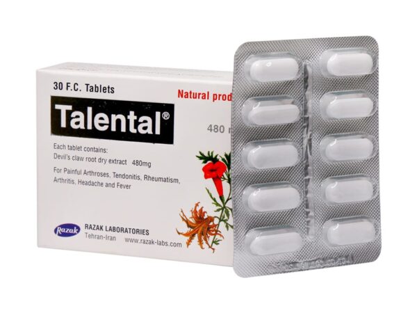 قرص روکشدار تالنتال 480 میلی گرم رازک (30 عددی)