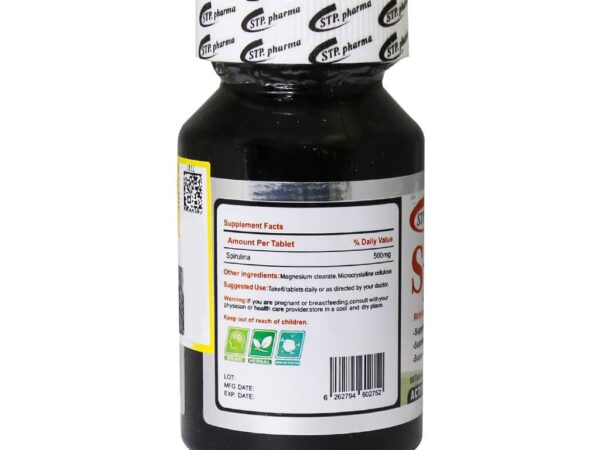 قرص اسپیرولینا 500 میلی گرم اس تی پی فارما (60 عدد)