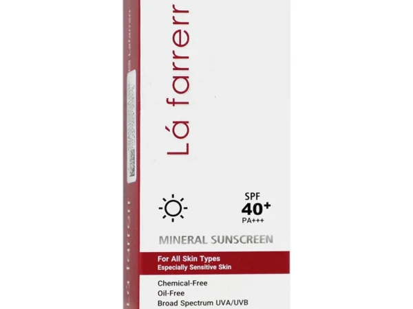 کرم ضدآفتاب مینرال رنگی لافارر SPF40 رنگ طبیعی پوست حساس (40 گرم)
