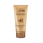کرم ضد آفتاب کرم پودری SPF40 مدیسان رز طلایی (30 میلی لیتر)