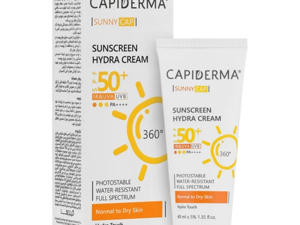 کرم ضد آفتاب بی رنگ کپیدرما هیدرا SPF 50+ پوست معمولی تا خشک (40 میلی لیتر)
